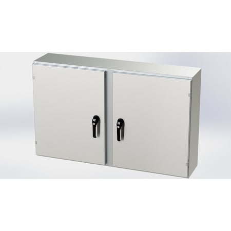 Saginaw Control & Engineering 3 Point Latch with Padlock Handle Electrical Enclosures, 30 in H, 10 in D, 48 in W SCE-30EL4810SSWFLP